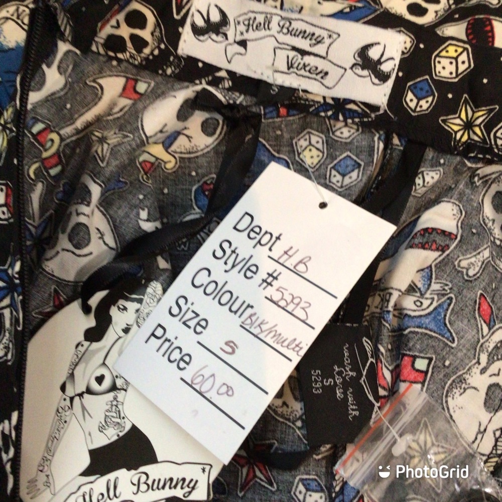 Hell Bunny Rock On Circle Skirt - Picture 5 of 8